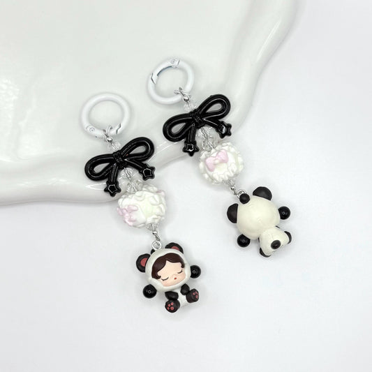 Pajama Party Series Authentic Pop Bean Hand Painted Bead Keychain | Bag charm | Phone charm | Handmade Beads | Popmart Bead