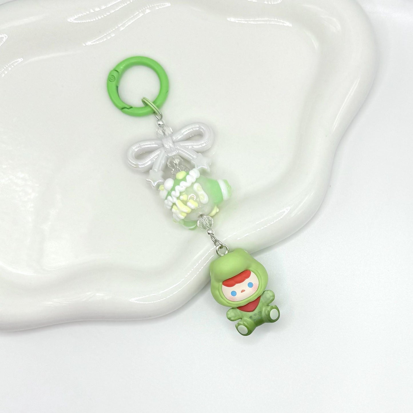 Pajama Party Series Authentic Pop Bean Hand Painted Bead Keychain | Bag charm | Phone charm | Handmade Beads | Popmart Bead