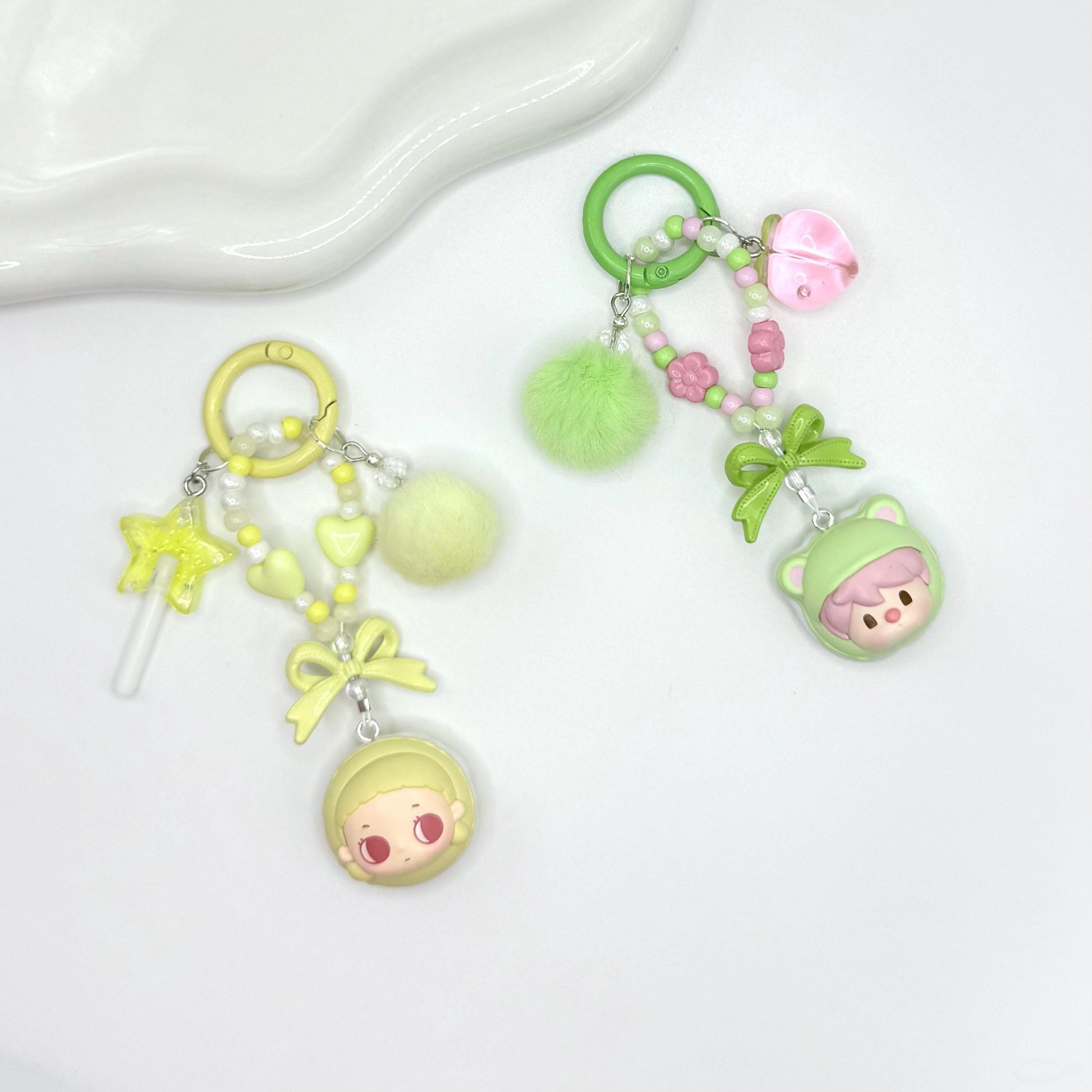 Macaron Dessert Series Authentic Pop Bean Hand Painted Bead Keychain | Bag charm | Phone charm | Handmade Beads | Popmart Bead