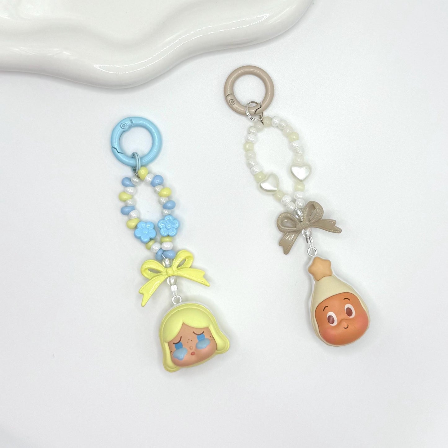 Macaron Dessert Series Authentic Pop Bean Hand Painted Bead Keychain | Bag charm | Phone charm | Handmade Beads | Popmart Bead