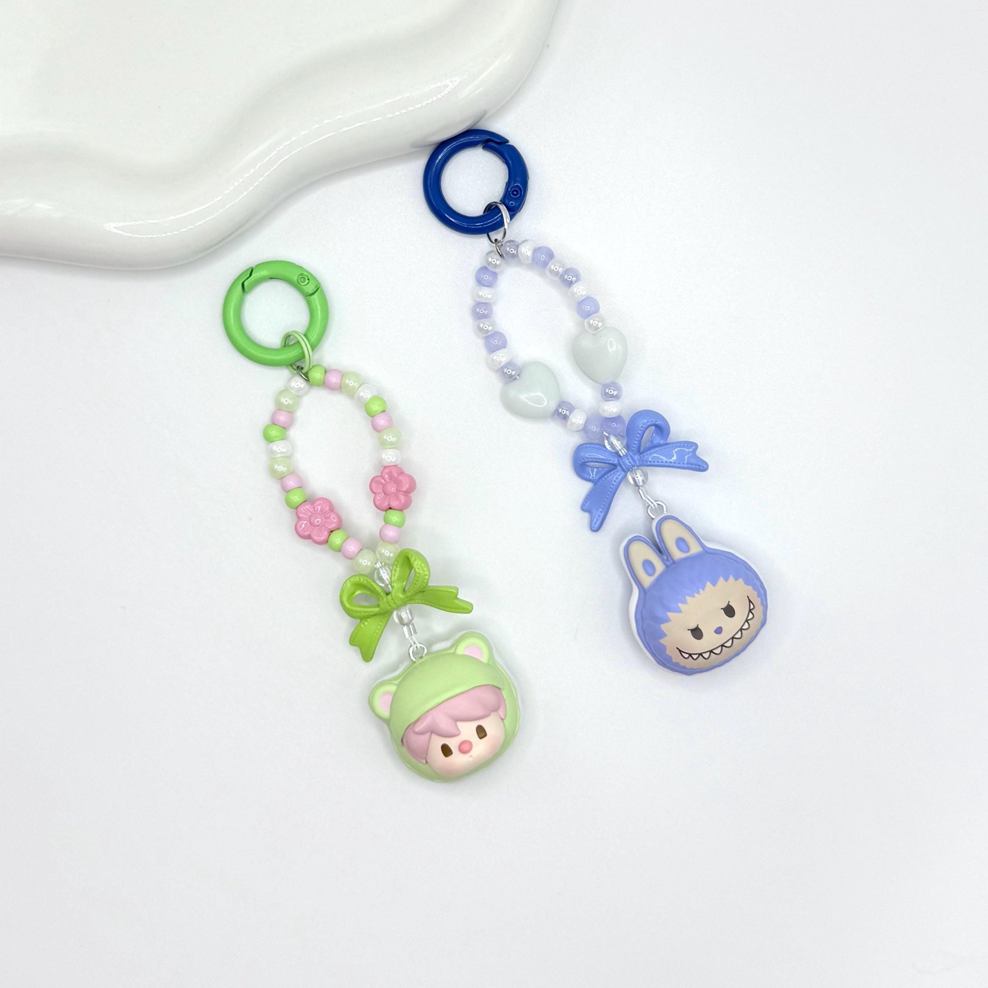 Macaron Dessert Series Authentic Pop Bean Hand Painted Bead Keychain | Bag charm | Phone charm | Handmade Beads | Popmart Bead