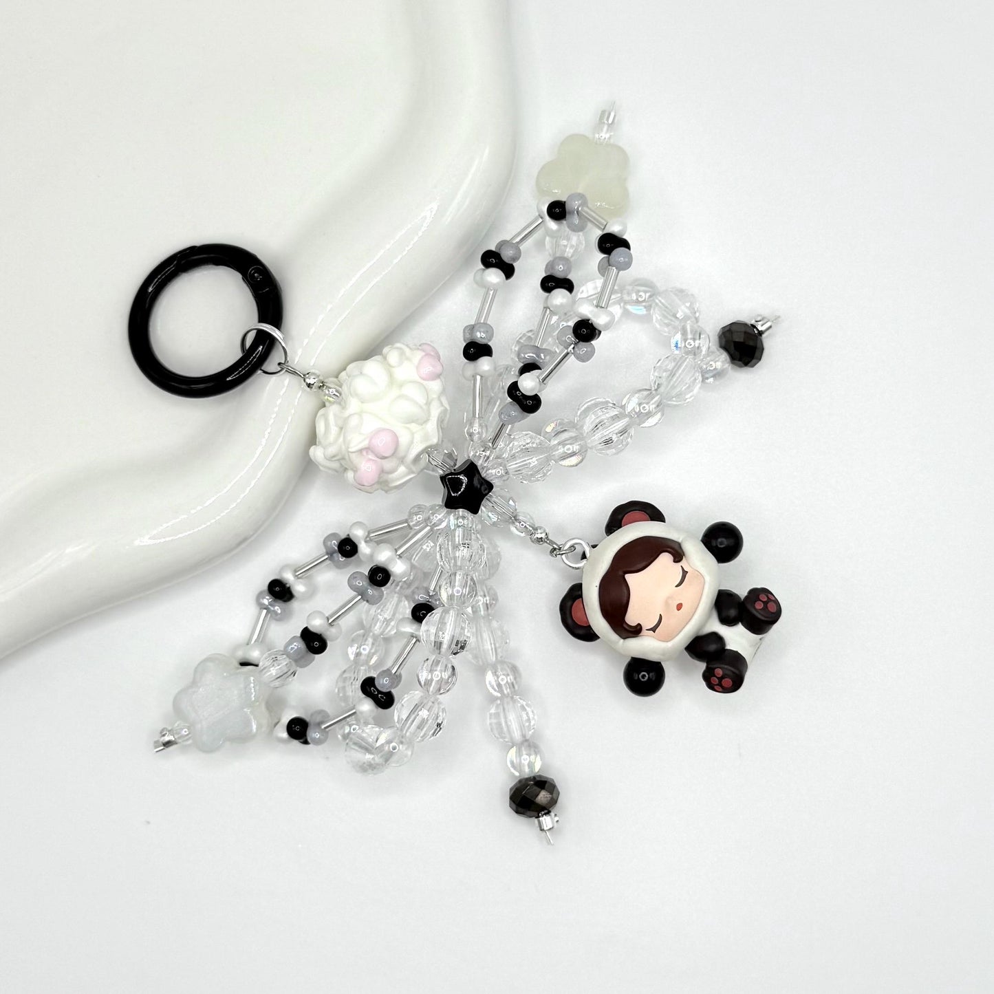 Pajama Party Series Authentic Pop Bean Hand Painted Bead Keychain | Bag charm | Phone charm | Handmade Beads | Popmart Bead