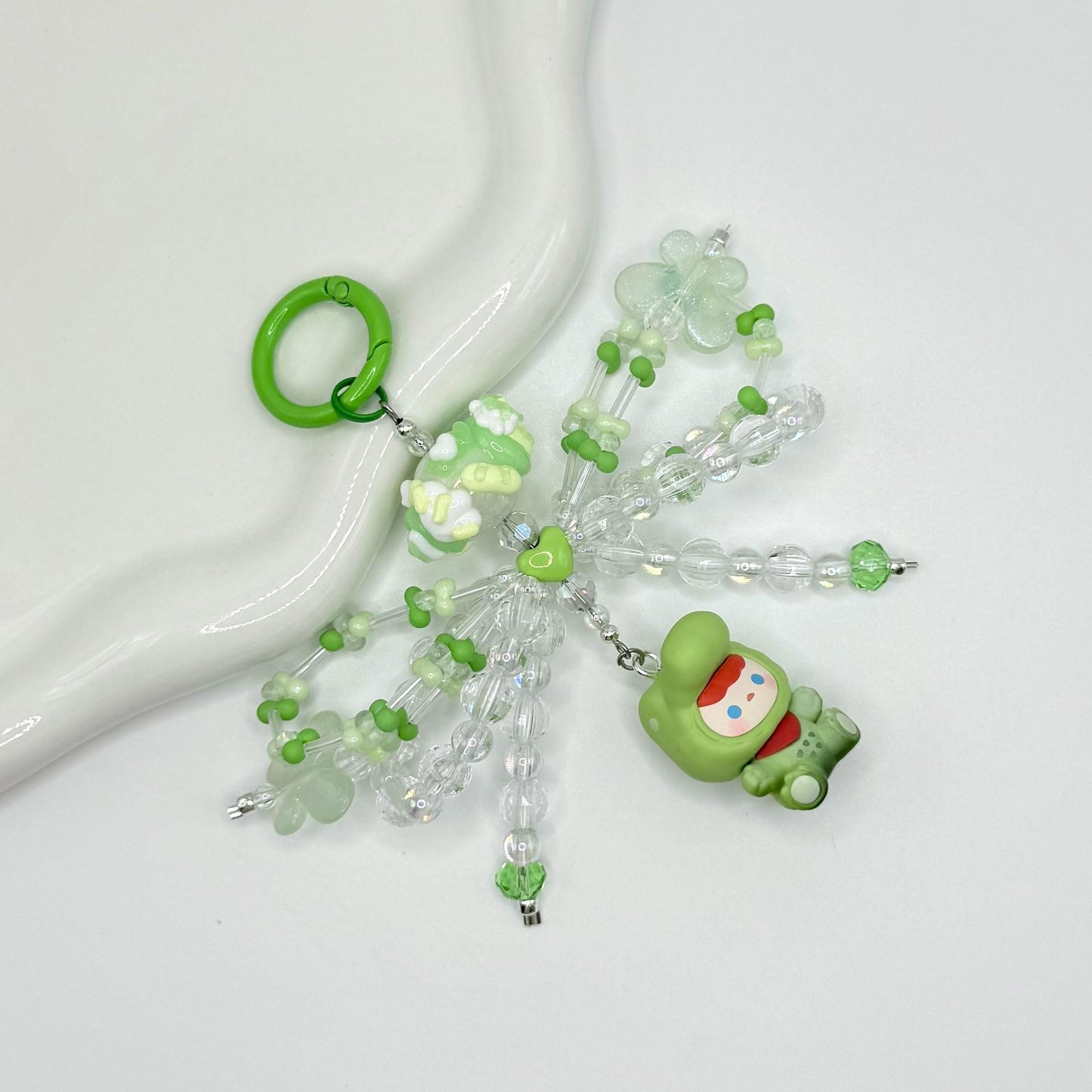 Pajama Party Series Authentic Pop Bean Hand Painted Bead Keychain | Bag charm | Phone charm | Handmade Beads | Popmart Bead