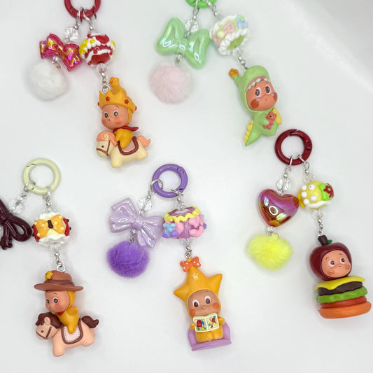 Twinkle Twinkle Mini Figures Double Strands Keychain | Bag Charm