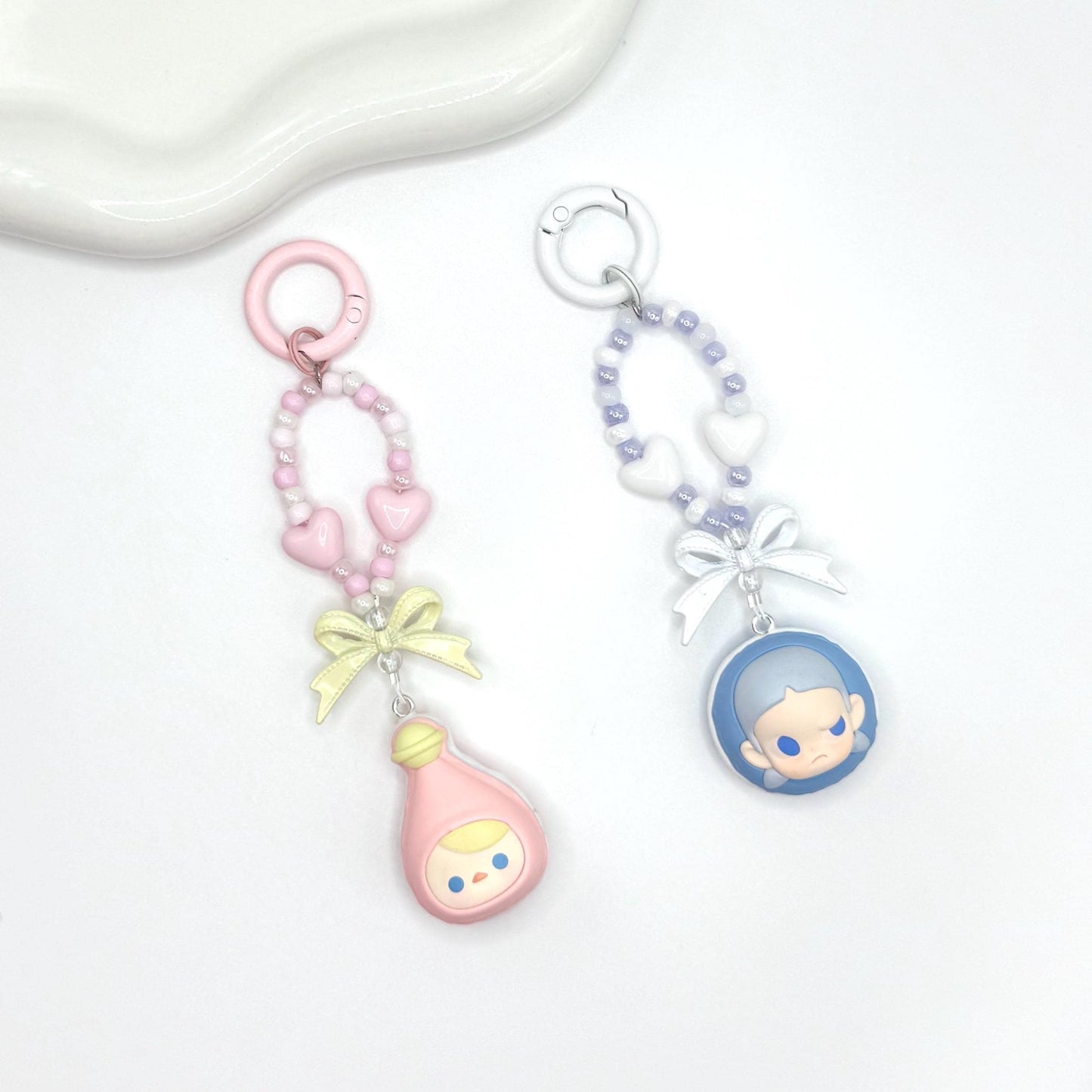 Macaron Dessert Series Authentic Pop Bean Hand Painted Bead Keychain | Bag charm | Phone charm | Handmade Beads | Popmart Bead