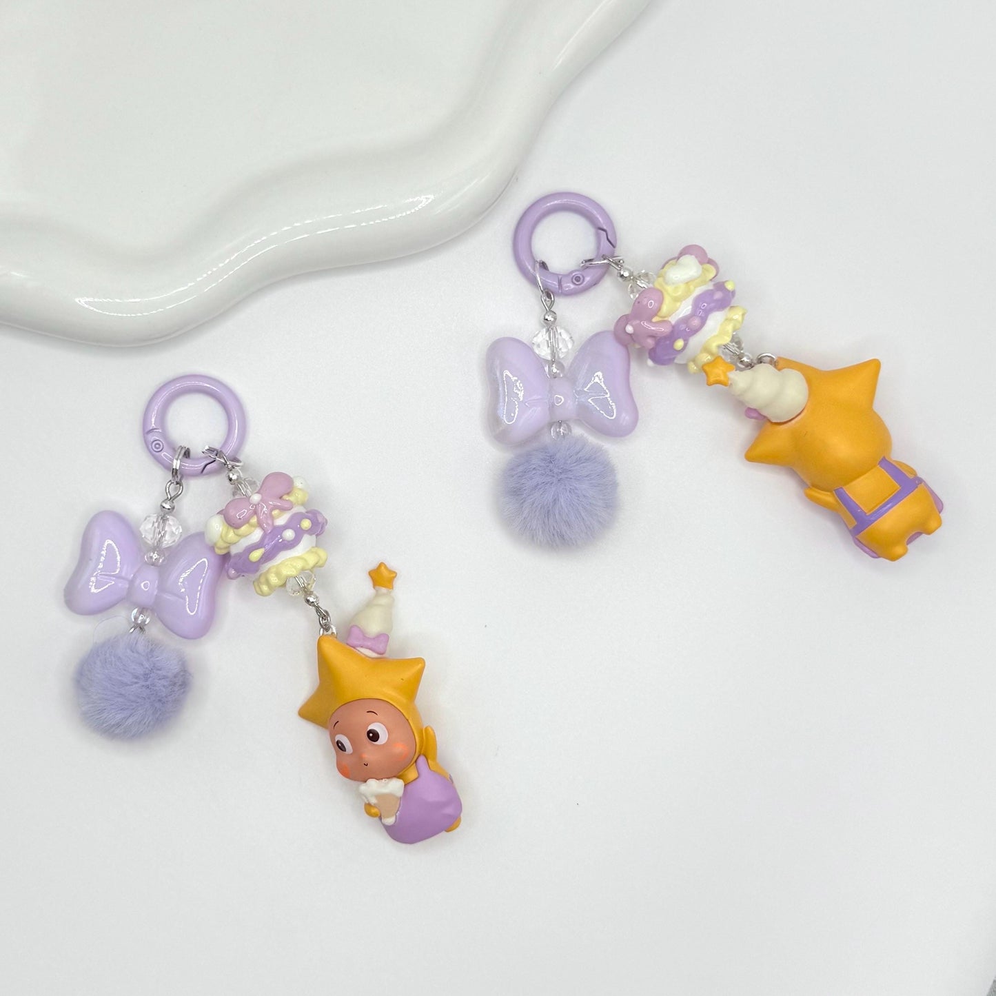Twinkle Twinkle Mini Figures Double Strands Keychain | Bag Charm