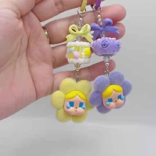 CryBaby Fuzzy Flower Mini Figure Keychain | Bag Charm