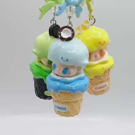 Dimoo Ice Cream Treat Mini Figure Keychain | Bag Charm