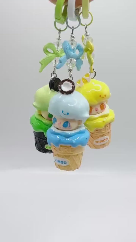 Dimoo Ice Cream Treat Mini Figure Keychain | Bag Charm